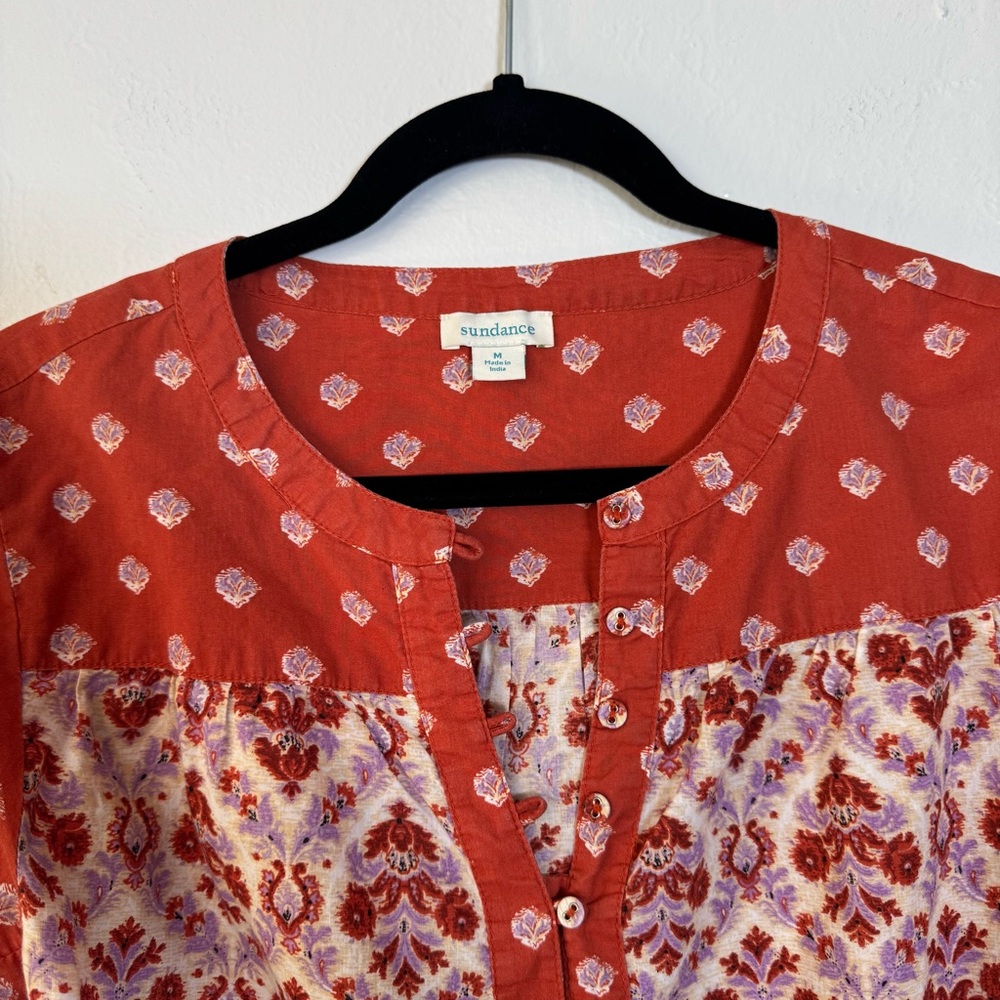 Sundance Explorer Patchwork Boho Popover Shirt - image 6